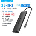 Lemorele 4K USB Hub USB C to Dual HDMI VGA Gigabit Docking Station USB 3.0 VGA Adapter SD Card Readers for Windows MacBook Air - Velvet Haven