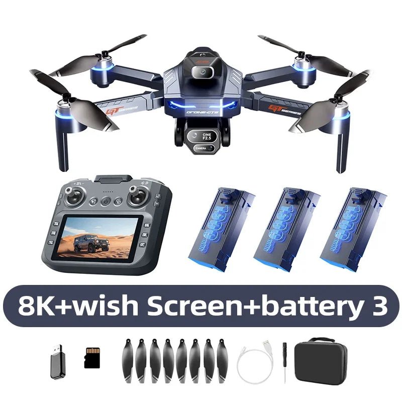 Lenovo GT8 Drone 8K Professional Dual Camera GPS FPV Brushless Motor Optical Flow Hovering Folding Quadcopter 4K RC Dron Toys - Velvet Haven