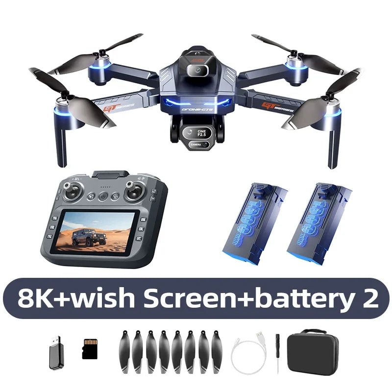 Lenovo GT8 Drone 8K Professional Dual Camera GPS FPV Brushless Motor Optical Flow Hovering Folding Quadcopter 4K RC Dron Toys - Velvet Haven