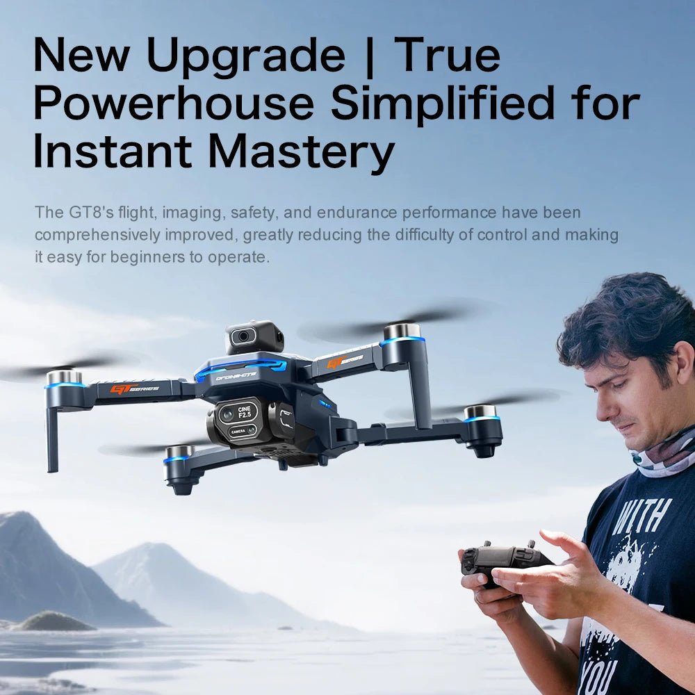 Lenovo GT8 Drone 8K Professional Dual Camera GPS FPV Brushless Motor Optical Flow Hovering Folding Quadcopter 4K RC Dron Toys - Velvet Haven