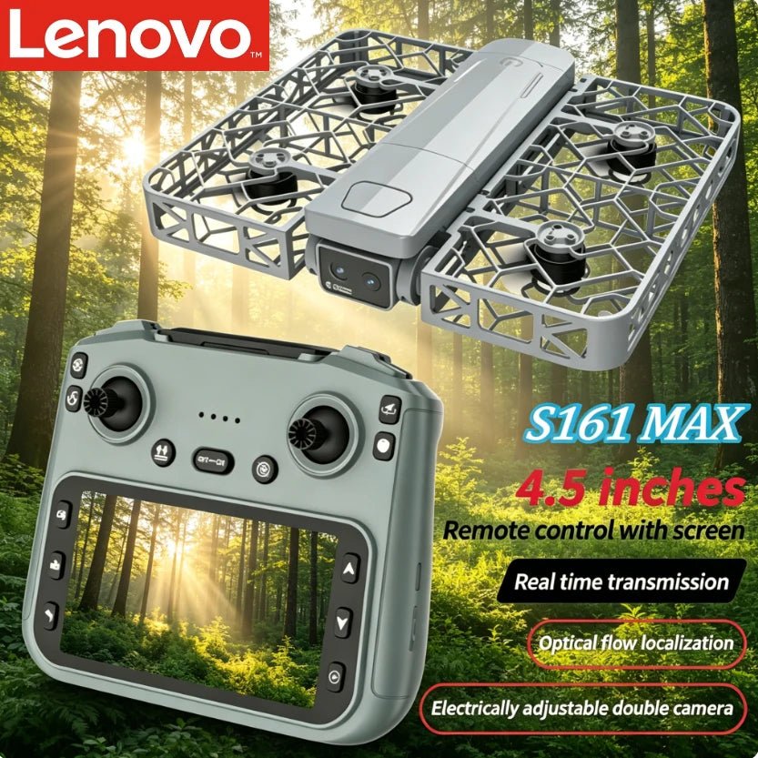 Lenovo S161 MAX GPS Foldable Drone 8K Dual Camera Brushless 5G FPV Human Tracking Gesture Shoot Quadcopter Drone - Velvet Haven