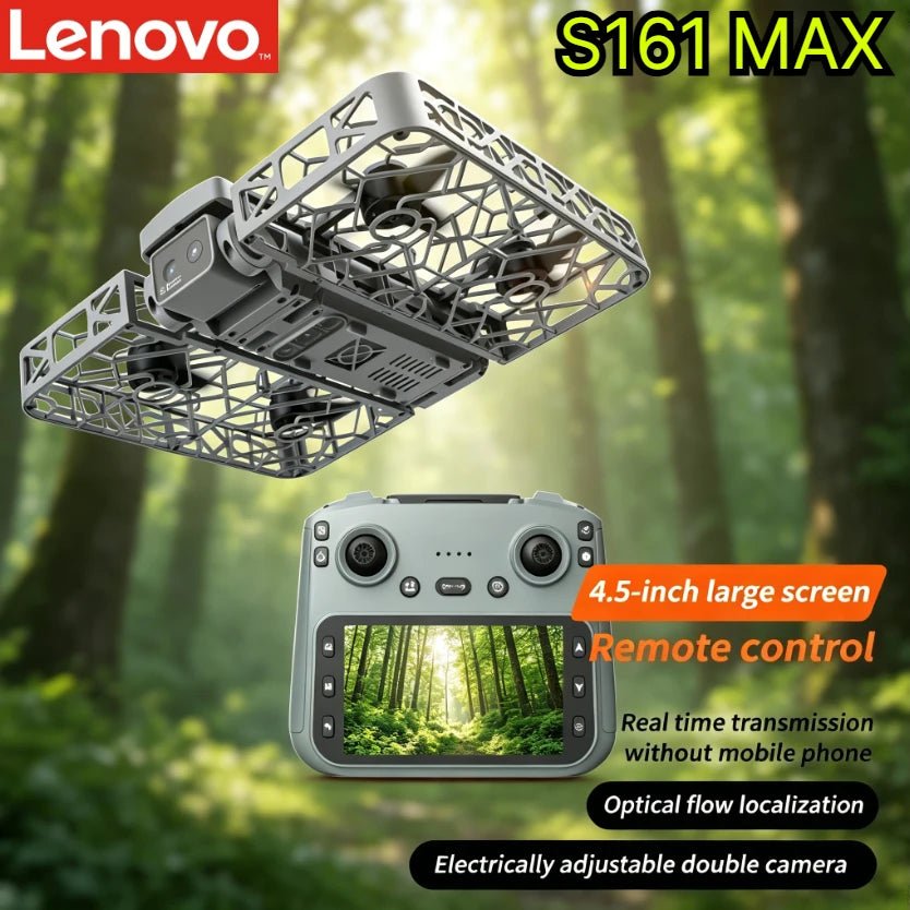 Lenovo S161 MAX GPS Foldable Drone 8K Dual Camera Brushless 5G FPV Human Tracking Gesture Shoot Quadcopter Drone - Velvet Haven