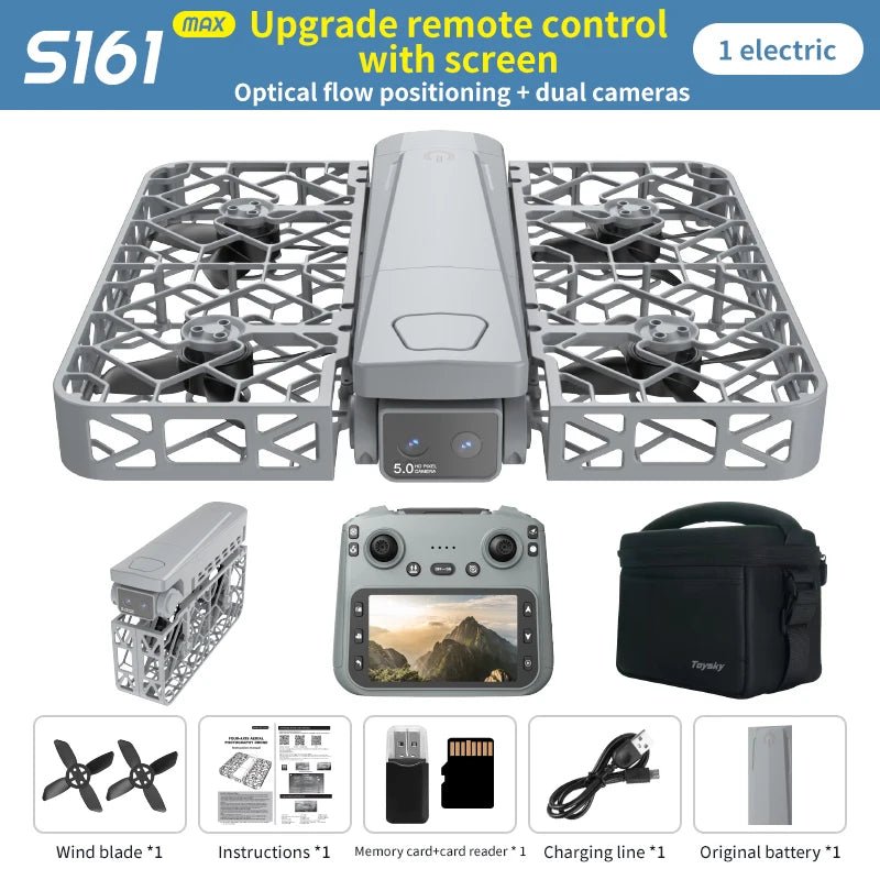 Lenovo S161 MAX GPS Foldable Drone 8K Dual Camera Brushless 5G FPV Human Tracking Gesture Shoot Quadcopter Drone - Velvet Haven