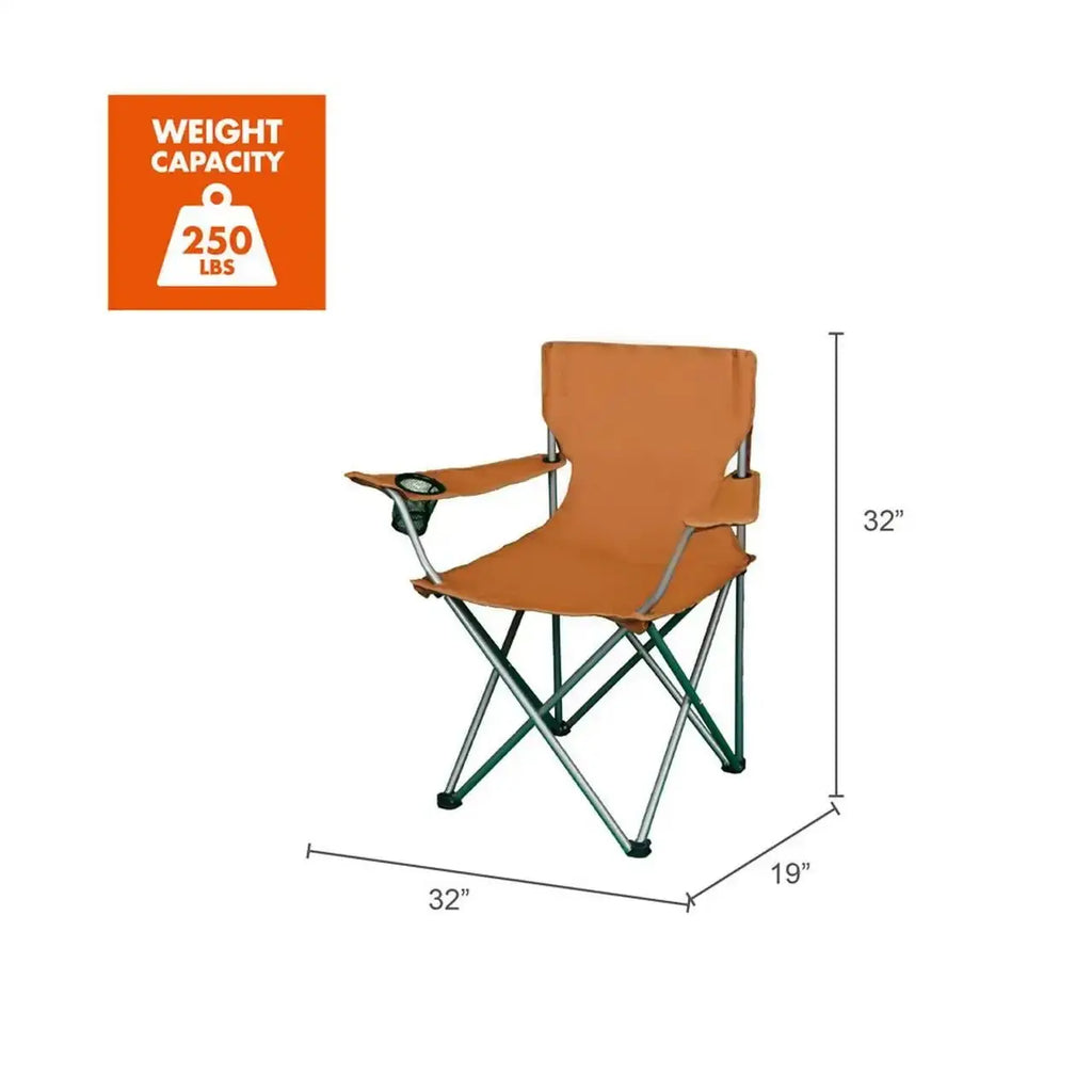 Lightweight Portable Folding Camping Chair with Cup Holder for Outdoor Camping Tailgating Sports Events Comfortable Compact Foldable Beach Chair for Adults - Velvet Haven