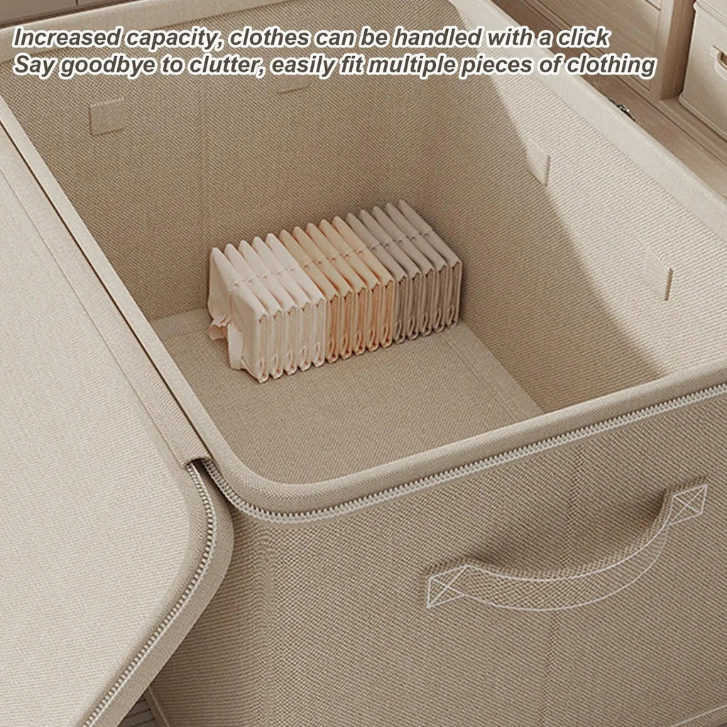 Lockable Storage Box Jeans Clothes Organizer Pants Sweater Storage Cabinets Drawers Organizer Washable Shelf Baskets for Blanket - Velvet Haven