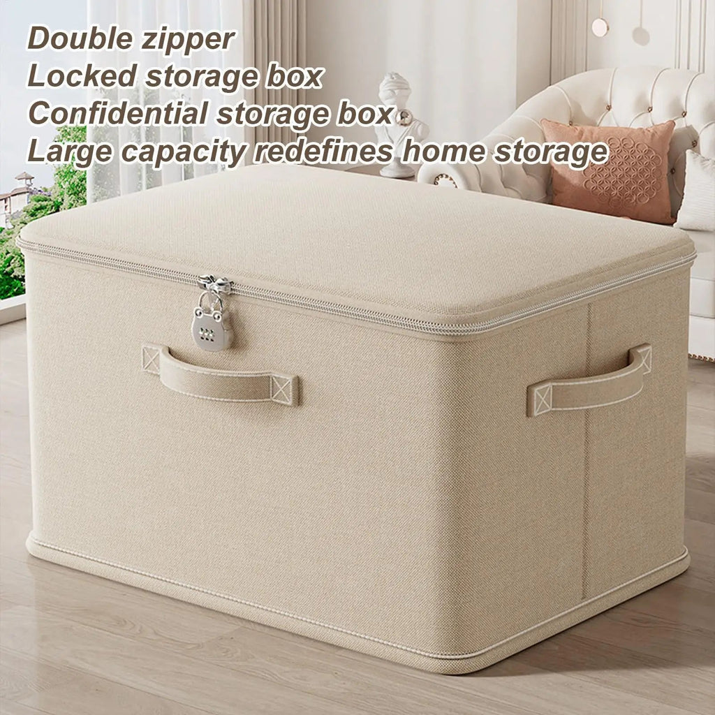 Lockable Storage Box Jeans Clothes Organizer Pants Sweater Storage Cabinets Drawers Organizer Washable Shelf Baskets for Blanket - Velvet Haven