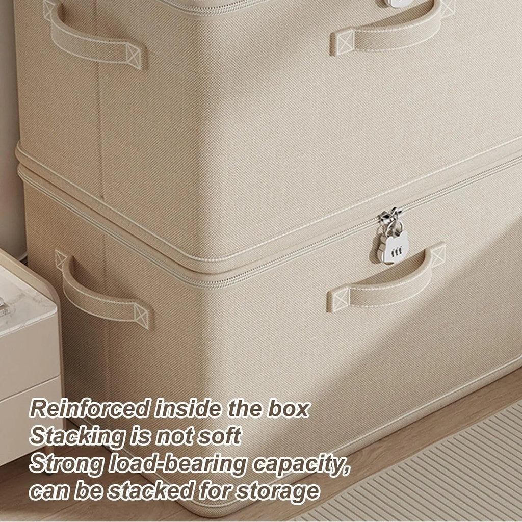 Lockable Storage Box Jeans Clothes Organizer Pants Sweater Storage Cabinets Drawers Organizer Washable Shelf Baskets for Blanket - Velvet Haven