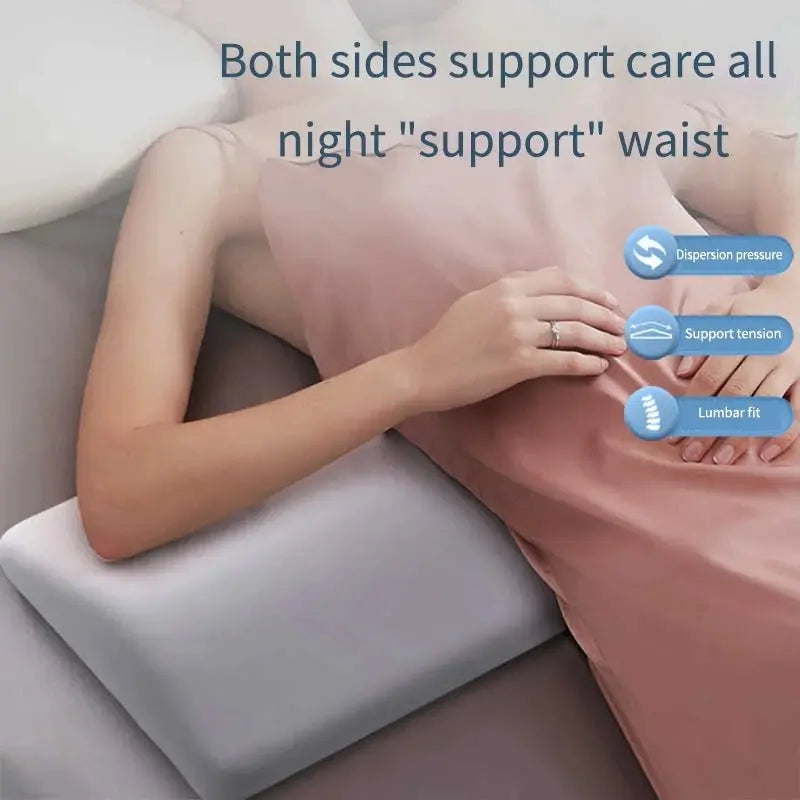 Lumbar Support Pillow, Back Support Memory Foam Pillow For Sleeping In Bed Waist Support Cushion For Lower Back Pain Relief - Velvet Haven