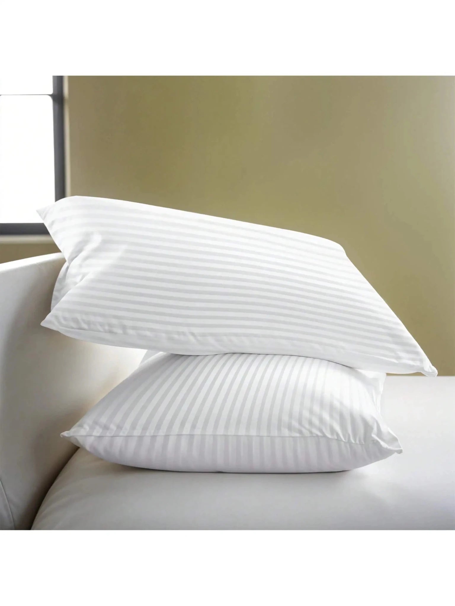 LUX Décor Hotel Stripe Down Alternative Bed Pillows (Set of 2) - Velvet Haven