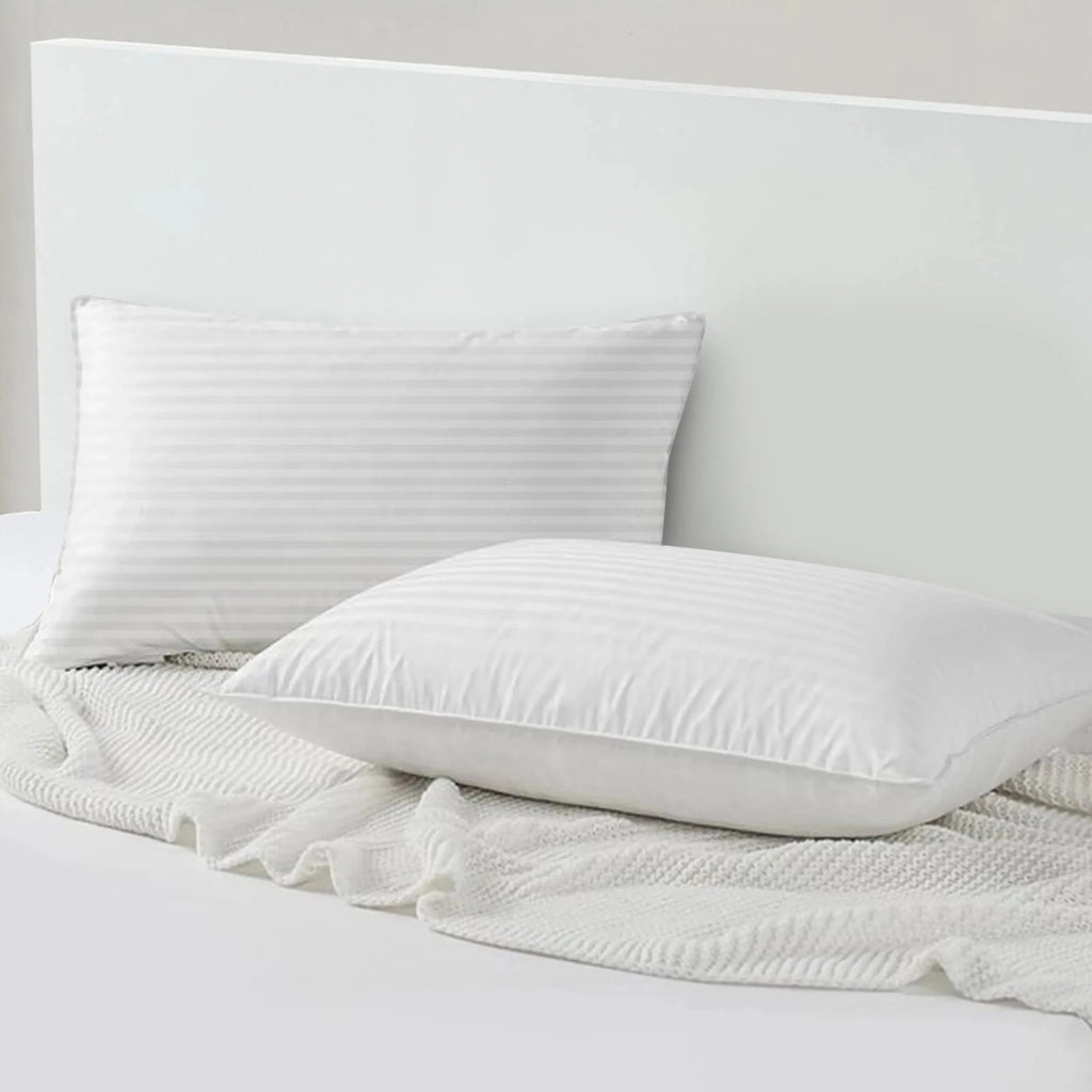 LUX Décor Hotel Stripe Down Alternative Bed Pillows (Set of 2) - Velvet Haven