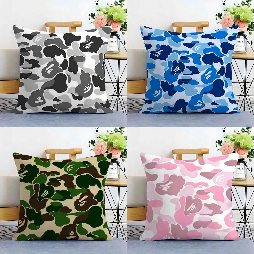 Luxury Camouflage Plush Throw Pillow Cover - Velvet Haven