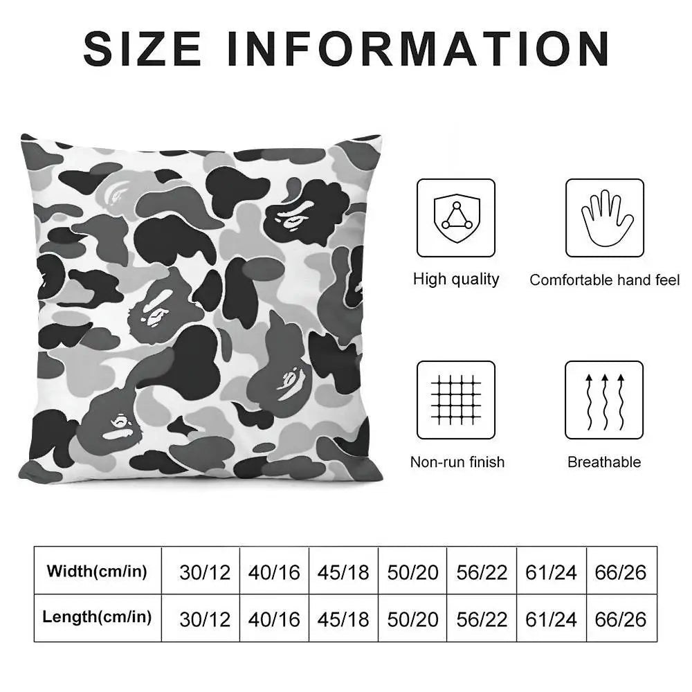 Luxury Camouflage Plush Throw Pillow Cover - Velvet Haven