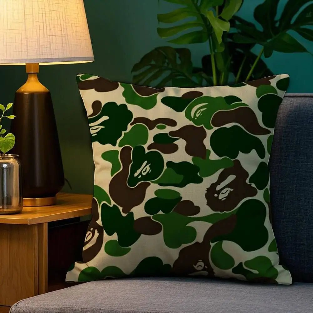 Luxury Camouflage Plush Throw Pillow Cover - Velvet Haven