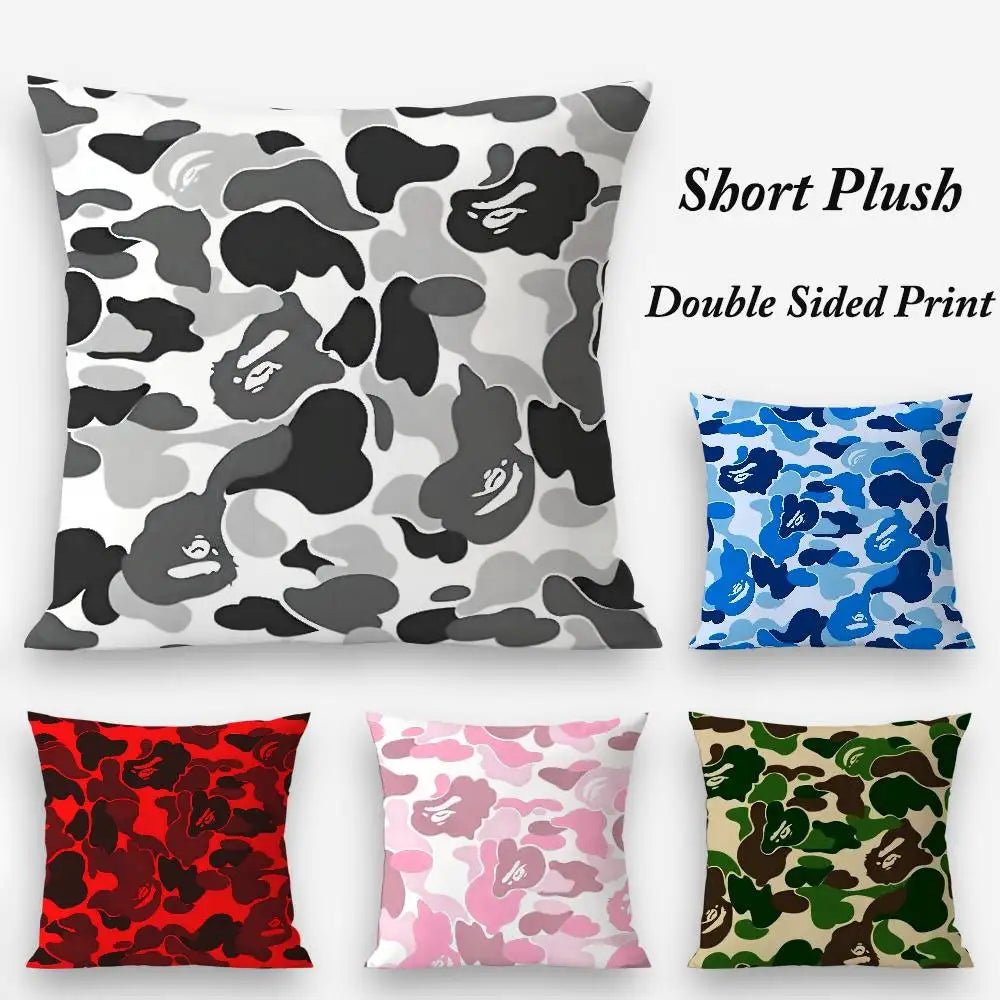 Luxury Camouflage Plush Throw Pillow Cover - Velvet Haven