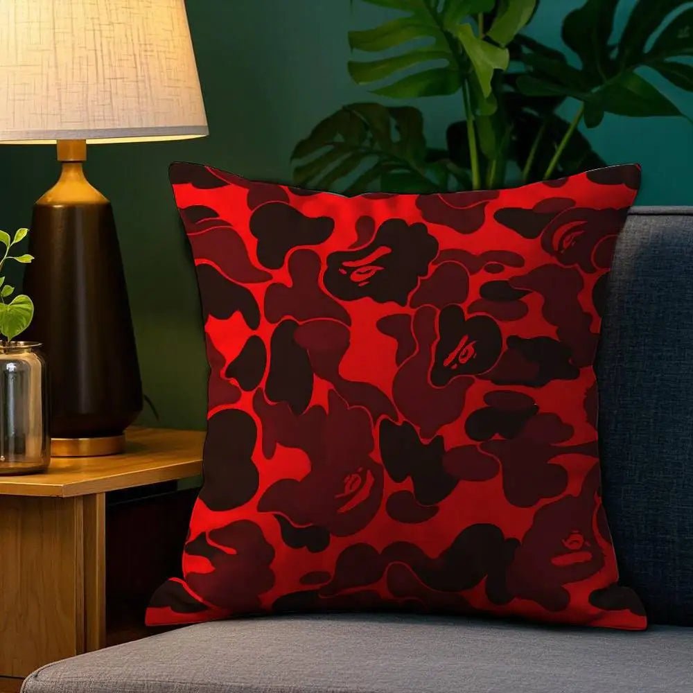 Luxury Camouflage Plush Throw Pillow Cover - Velvet Haven