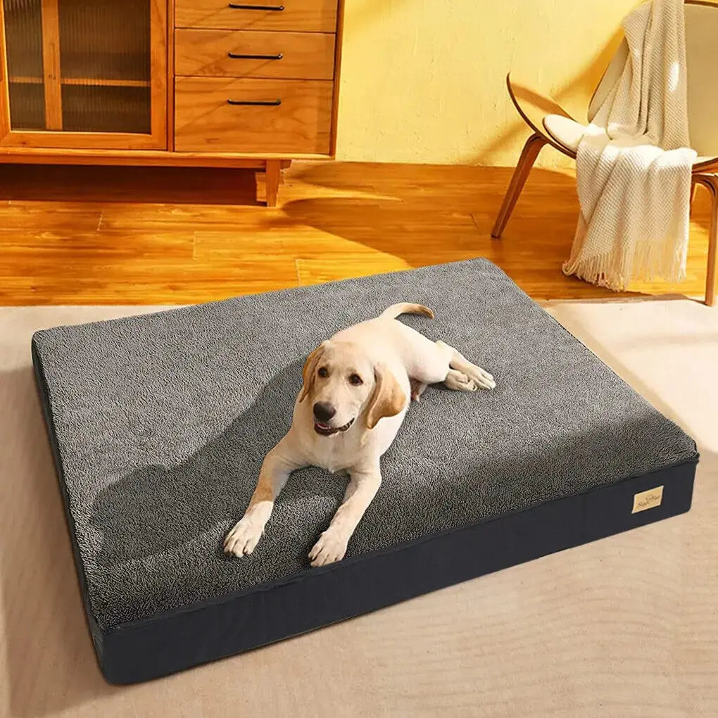 M L XL 2XL Dog Bed Jumbo Pet Orthopedic Bed Memory Foam Base Crate Mattess Cushion with Washable Cover Waterproof - Velvet Haven