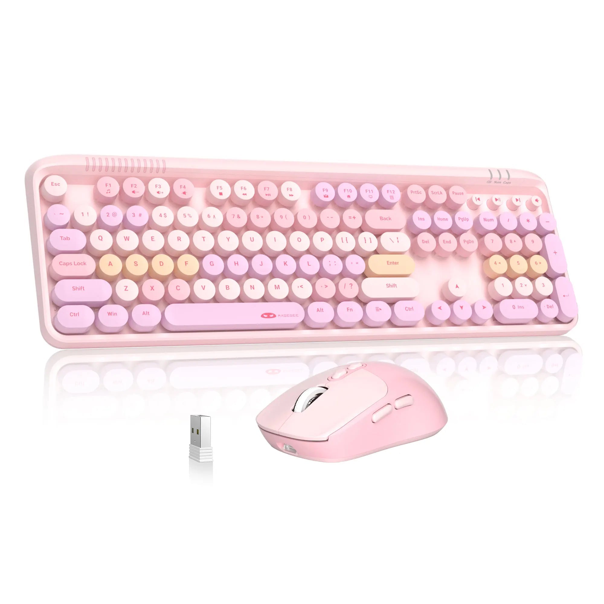 MageGee V920 Wired Game Keyboard Wireless Three DPI Adjustable Mouse Set 104 Keys Power Saving For Laptop Tablet PC Accessories - Velvet Haven