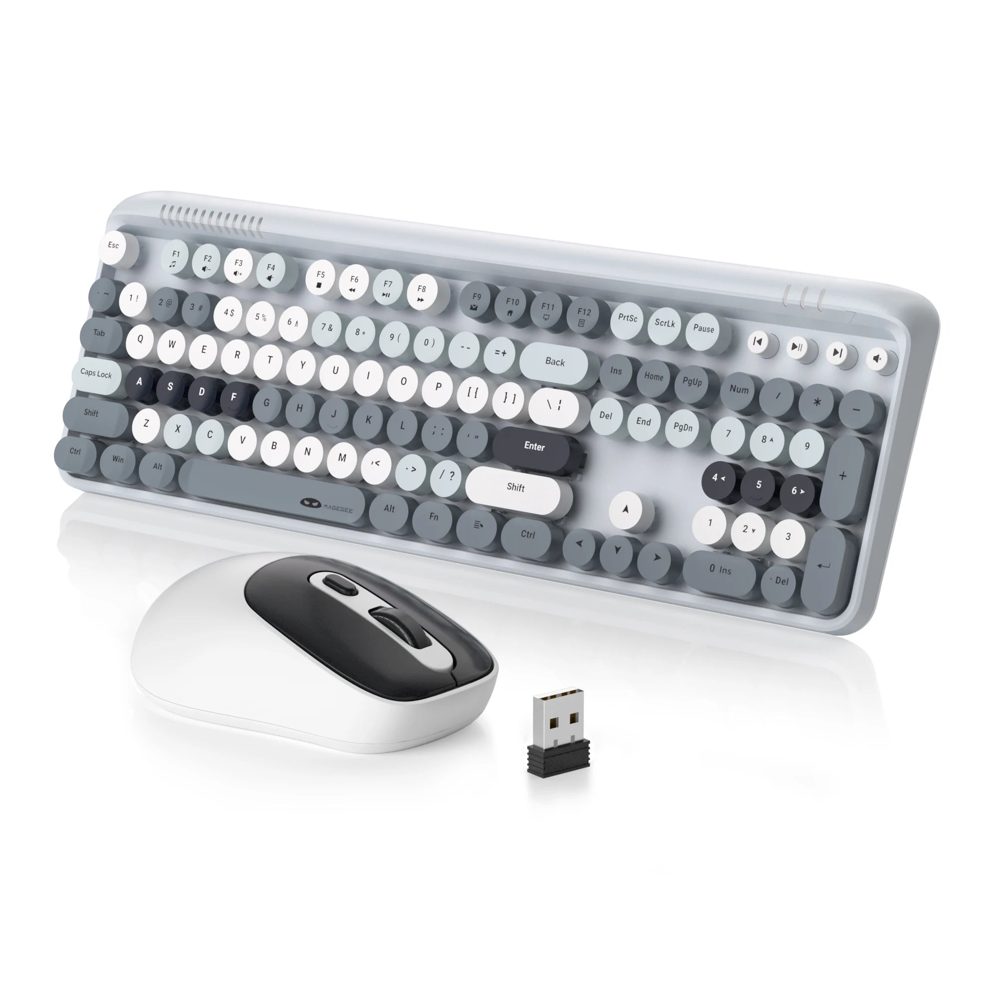 MageGee V920 Wired Game Keyboard Wireless Three DPI Adjustable Mouse Set 104 Keys Power Saving For Laptop Tablet PC Accessories - Velvet Haven