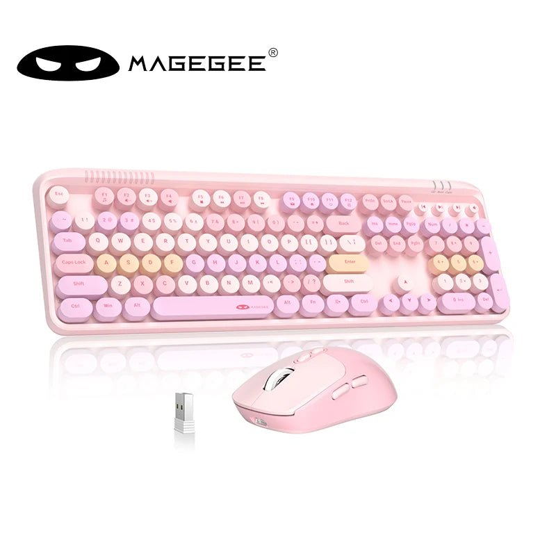 MageGee V920 Wired Game Keyboard Wireless Three DPI Adjustable Mouse Set 104 Keys Power Saving For Laptop Tablet PC Accessories - Velvet Haven