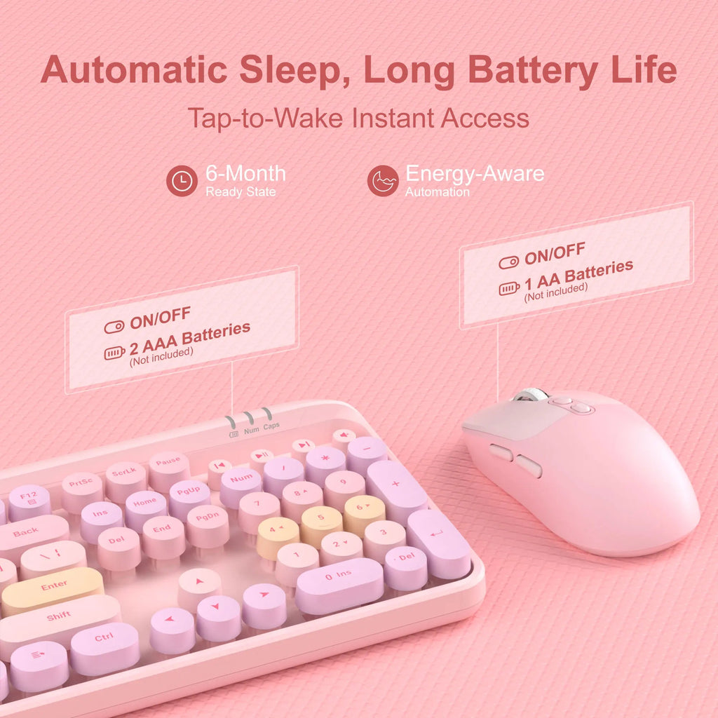 MageGee V920 Wired Game Keyboard Wireless Three DPI Adjustable Mouse Set 104 Keys Power Saving For Laptop Tablet PC Accessories - Velvet Haven