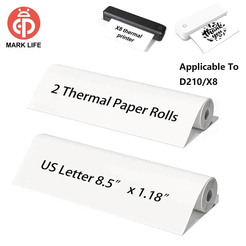 Marklife Thermal Inkless Printer A4&Tattoo Maker Mini Portable Bluetooth Wireless Used For School Office Small Business Machine - Velvet Haven