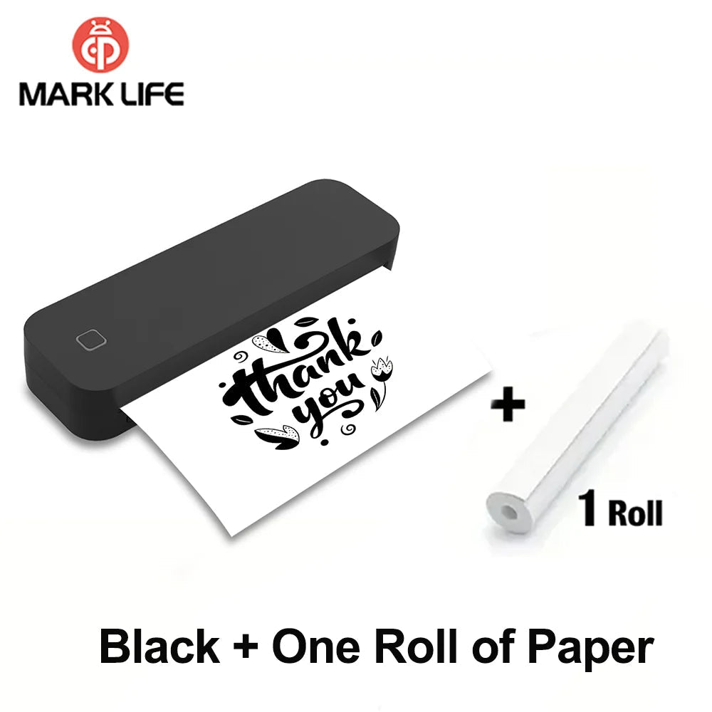 Marklife Thermal Inkless Printer A4&Tattoo Maker Mini Portable Bluetooth Wireless Used For School Office Small Business Machine - Velvet Haven