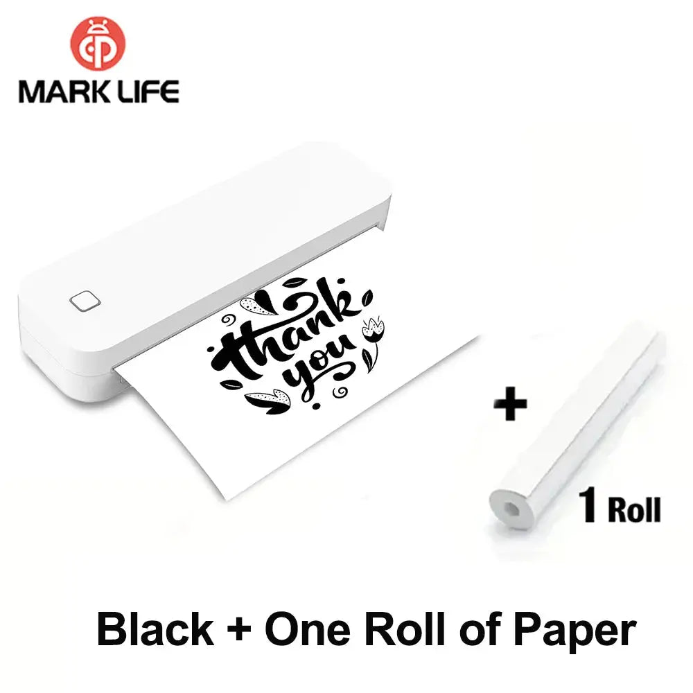 Marklife Thermal Inkless Printer A4&Tattoo Maker Mini Portable Bluetooth Wireless Used For School Office Small Business Machine - Velvet Haven