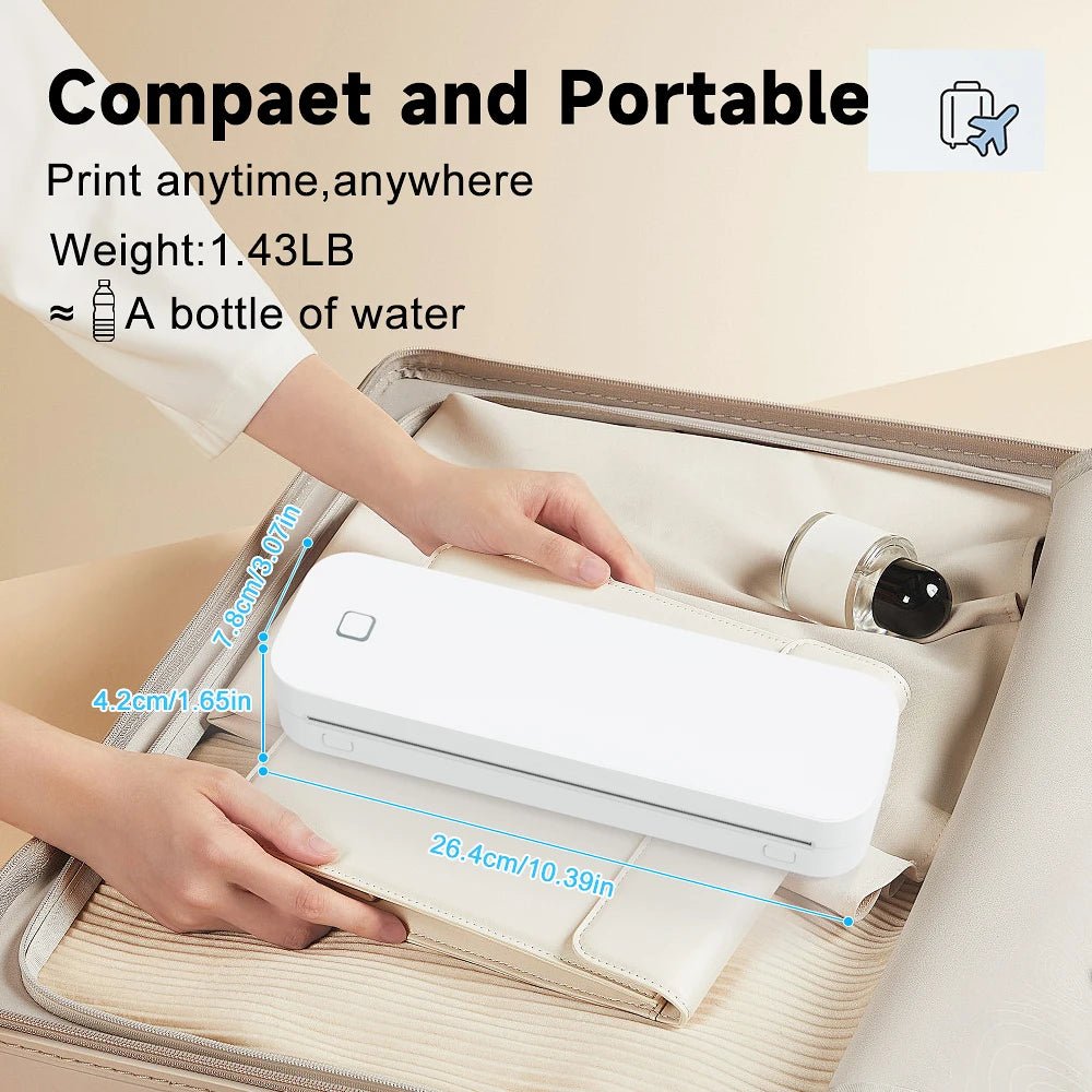 Marklife Thermal Inkless Printer A4&Tattoo Maker Mini Portable Bluetooth Wireless Used For School Office Small Business Machine - Velvet Haven