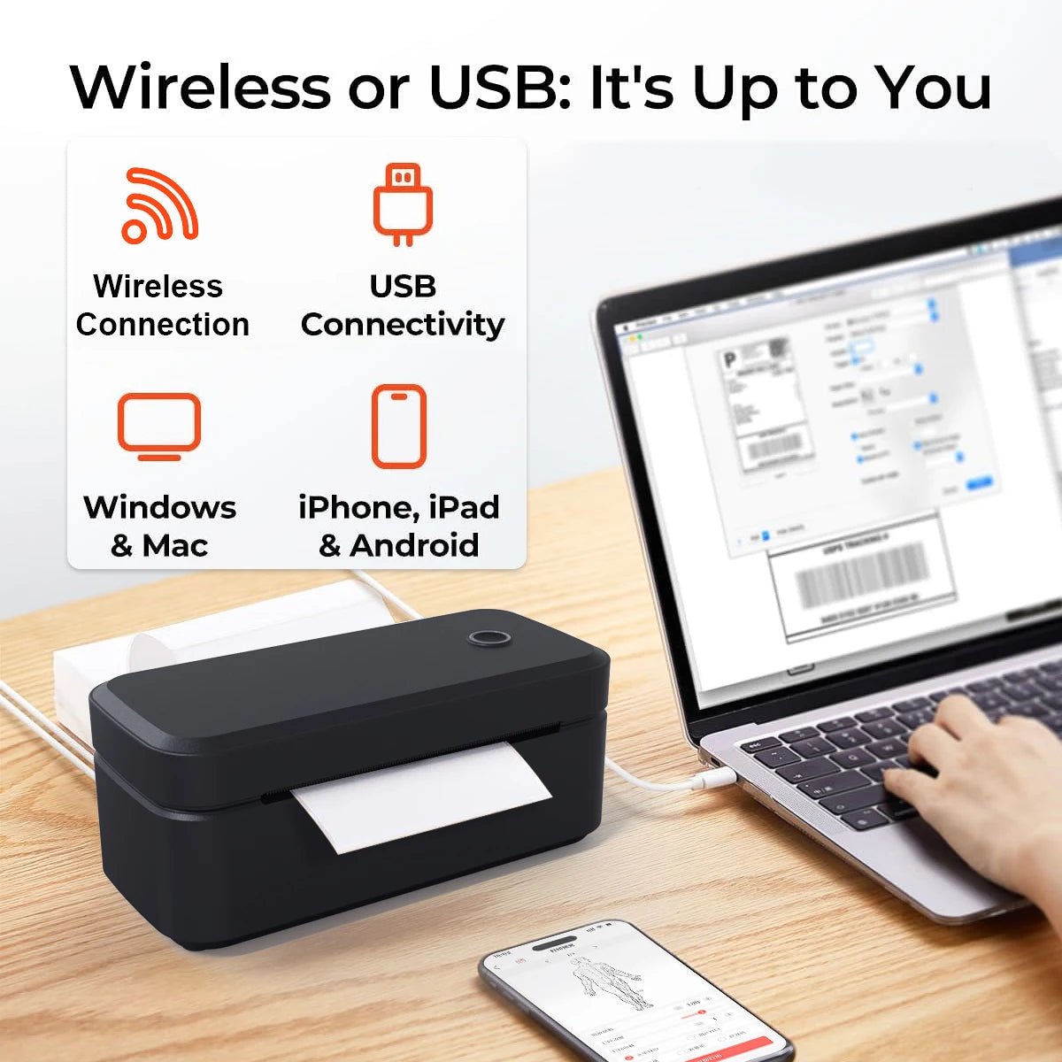 Marklife X4 Thermal Label Printer Portable Printer for 4x6 Mailing Packages Printing Bluetooth & Automatic Label Recognition - Velvet Haven