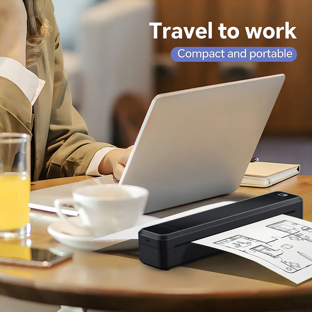 Marklife X8 Mini A4 Thermal Printer Bluetooth Photos PDF Document Printing Inkless Machine For Office Work Home School Travel - Velvet Haven