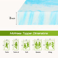 MCQ 3 Inch Memory Foam Mattress Topper 6 Model Sizes Gel Breathable Cooling Mattress Soft Bed Topper Home Bedroom Furniture - Velvet Haven