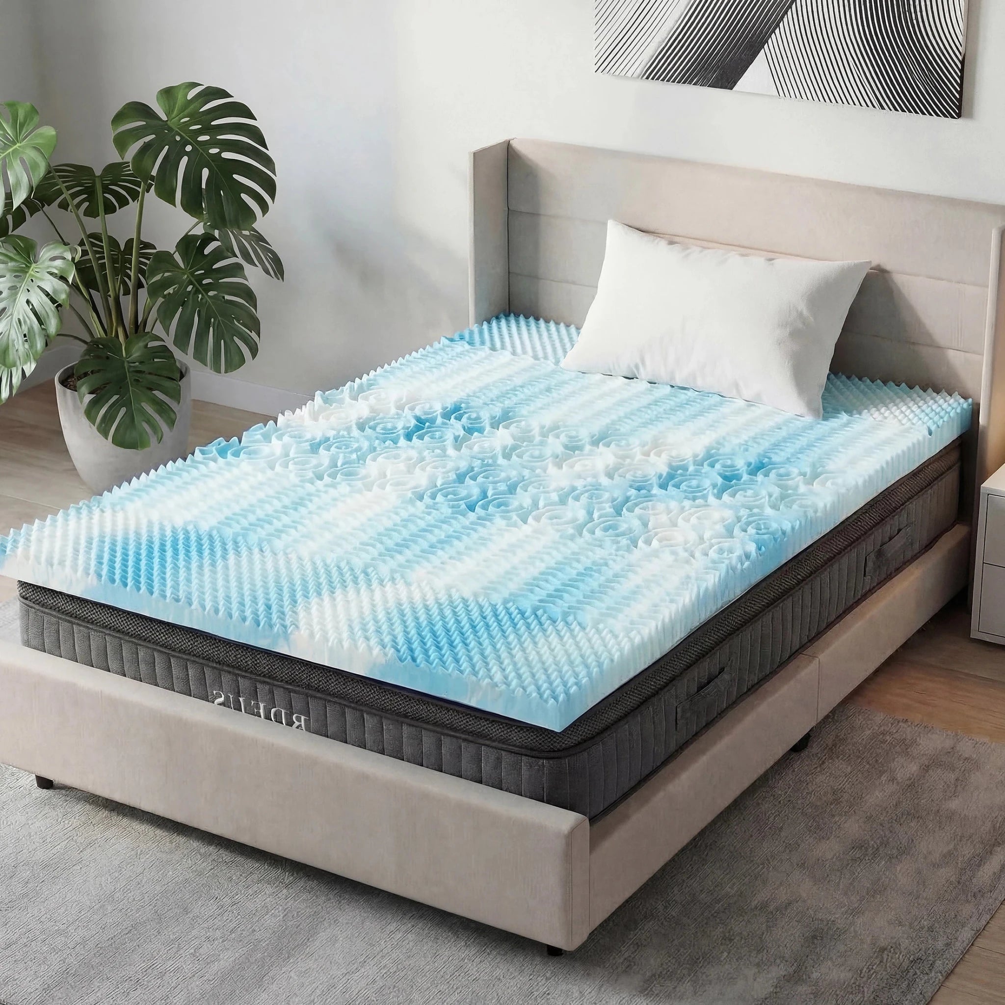 MCQ Memory Foam Mattress Topper 3 Inch Thick Gel Infused Cooling Toppers Pad for Full Size Bed Sleeper Sofa CertiPUR US Certifie - Velvet Haven