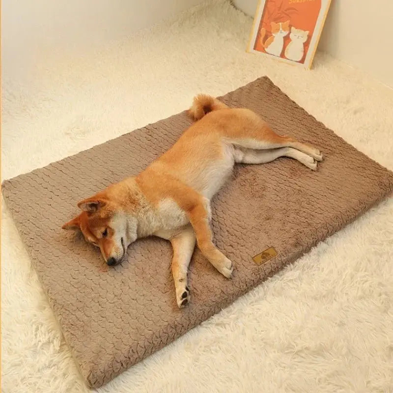 Memory Foam Pet Bed with Removable Washable Faux Fur Cover Orthopedic Waterproof Dog Bed for Crate Anti-Slip Bottom Dog Beds - Velvet Haven