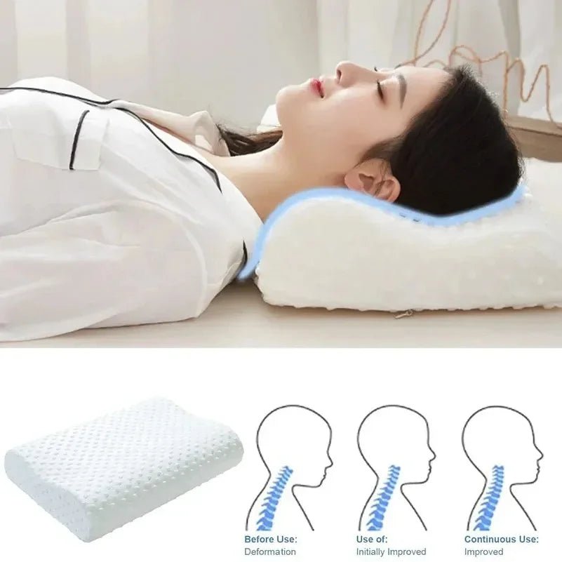 Memory Foam Pillow for Sleeping Adjustable Side Sleeper Pillow for Neck Shoulder Pain Relief Orthopedic Contour Pillow JAF028 - Velvet Haven