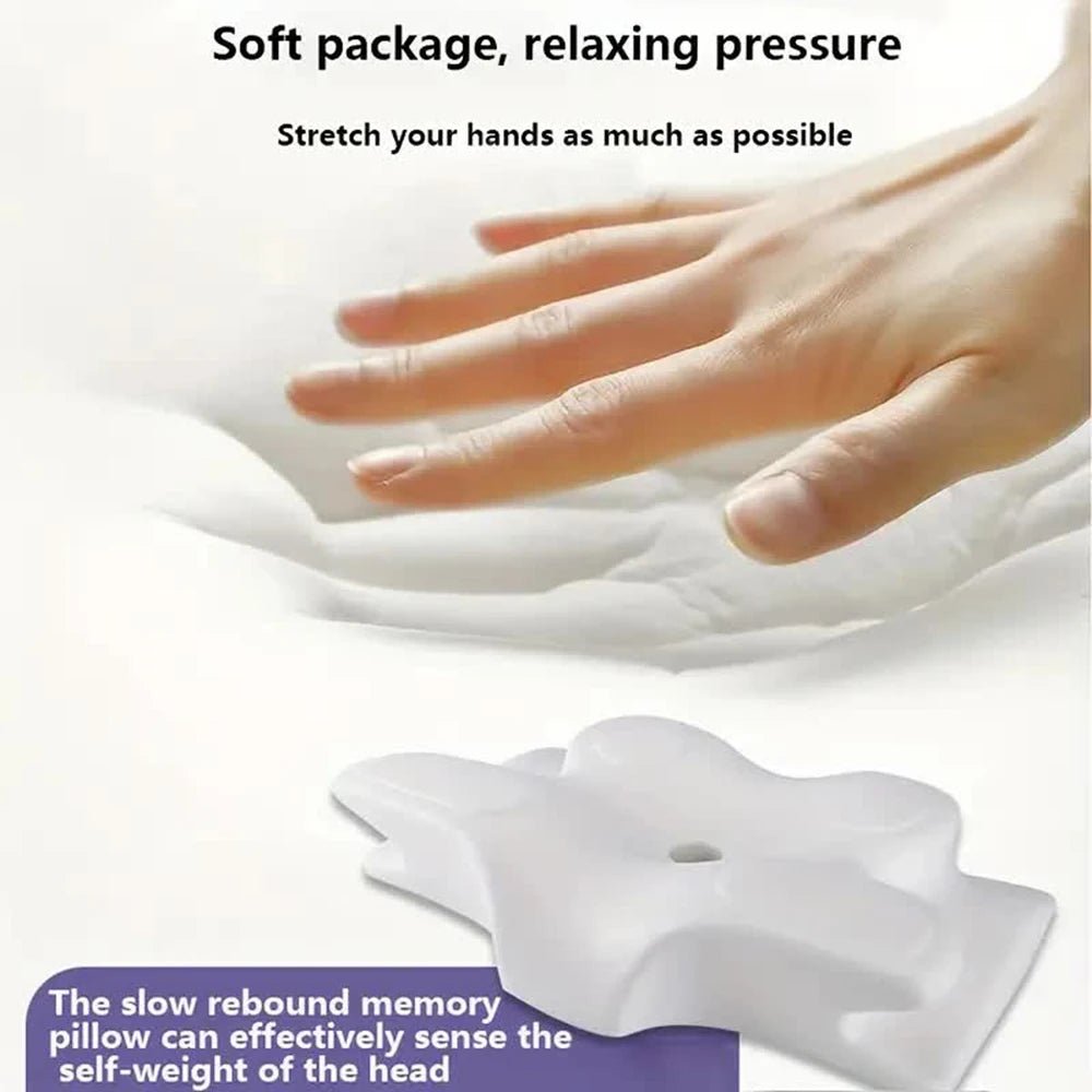 Memory foam butterfly cervical pillow for ergonomic neck support while sleeping