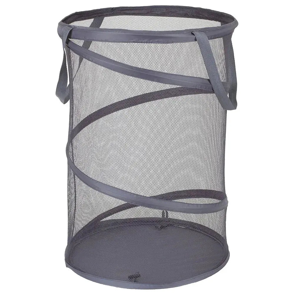 Mesh Popup Laundry Hamper Collapsible Laundry Basket Extra Large Capacity Foldable Clothing Storage Basket with Handles - Velvet Haven