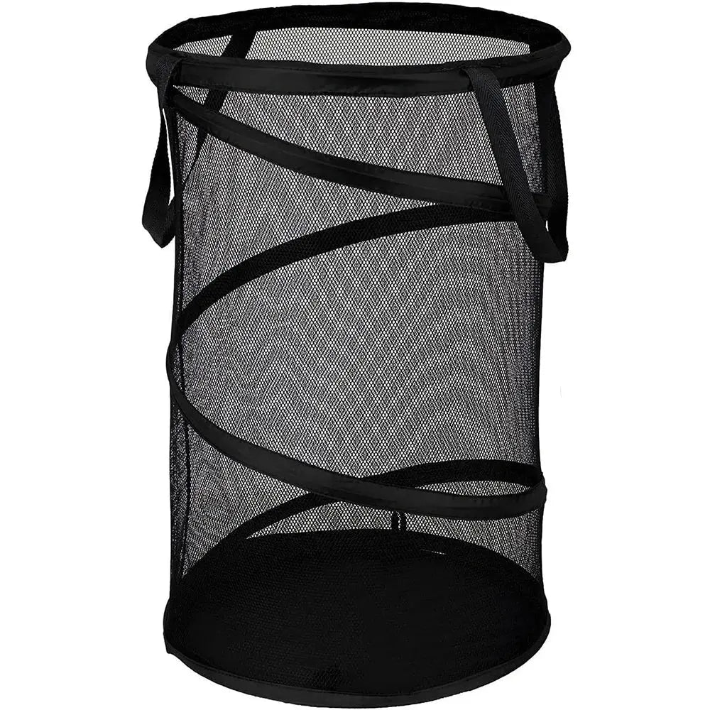 Mesh Popup Laundry Hamper Collapsible Laundry Basket Extra Large Capacity Foldable Clothing Storage Basket with Handles - Velvet Haven