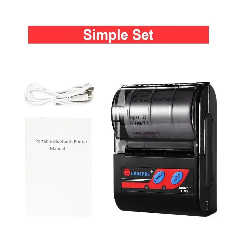 Mini Portable Printer Thermal Wireless Receipt 58mm Bluetooth Mobile Printer Machine For Small Business Printers For Computers - Velvet Haven