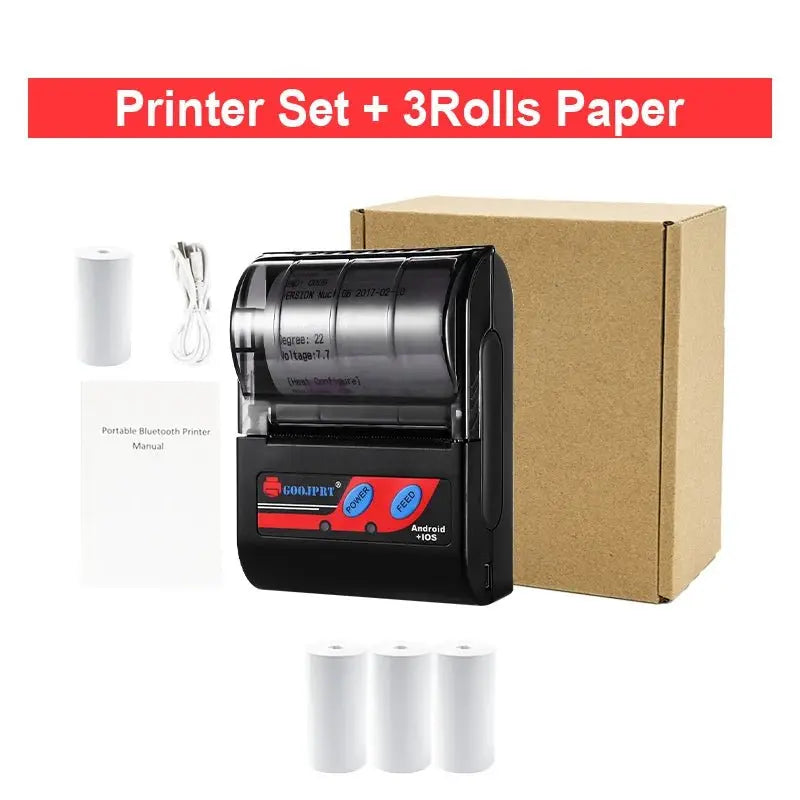 Mini Portable Printer Thermal Wireless Receipt 58mm Bluetooth Mobile Printer Machine For Small Business Printers For Computers - Velvet Haven