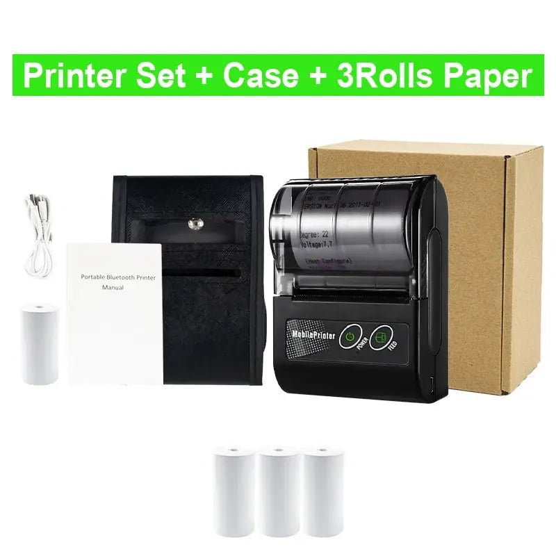 Mini Portable Printer Thermal Wireless Receipt 58mm Bluetooth Mobile Printer Machine For Small Business Printers For Computers - Velvet Haven