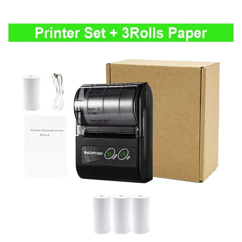 Mini Portable Printer Thermal Wireless Receipt 58mm Bluetooth Mobile Printer Machine For Small Business Printers For Computers - Velvet Haven