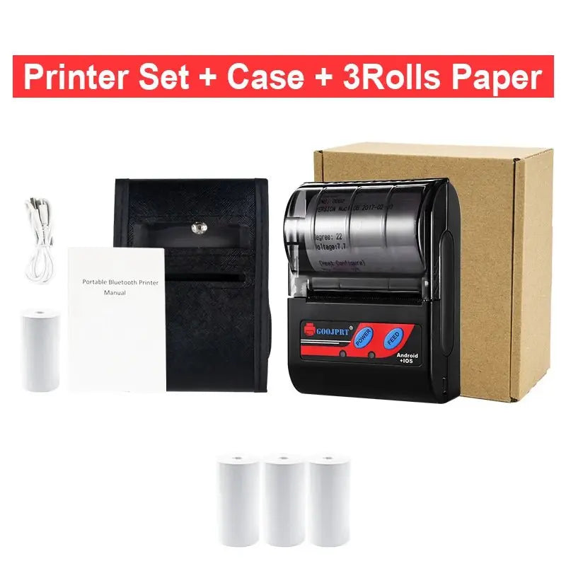 Mini Portable Printer Thermal Wireless Receipt 58mm Bluetooth Mobile Printer Machine For Small Business Printers For Computers - Velvet Haven