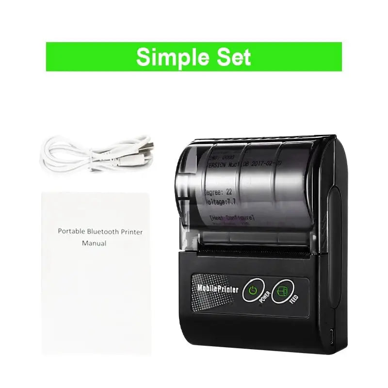 Mini Portable Printer Thermal Wireless Receipt 58mm Bluetooth Mobile Printer Machine For Small Business Printers For Computers - Velvet Haven