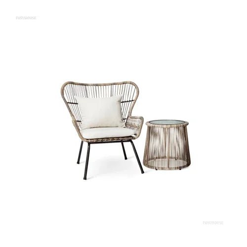 Modern Iron Outdoor Patio Table and Chairs Set - Velvet Haven