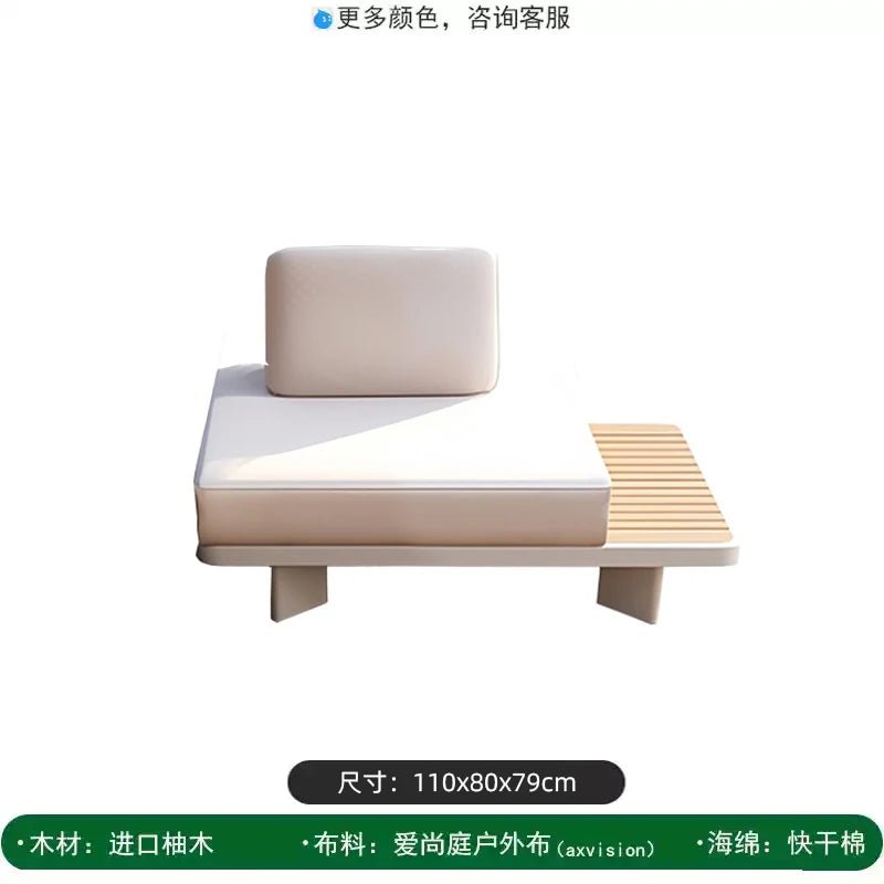 Modern Outdoor Garden Sofa Set with Wood Frame - Velvet Haven