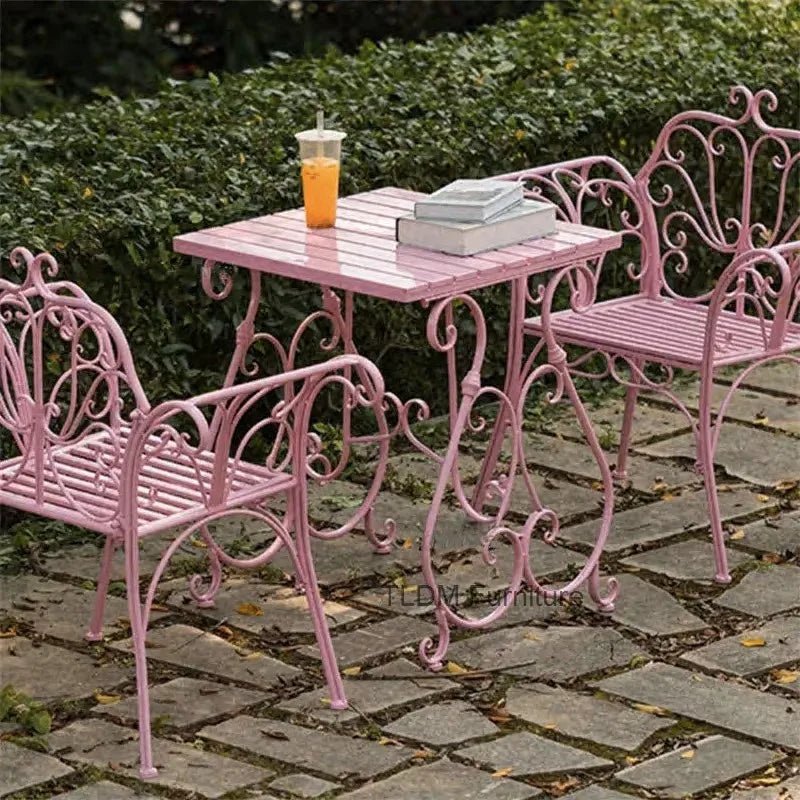 Modern PE Outdoor Patio Table and Chair Garden Set - Velvet Haven