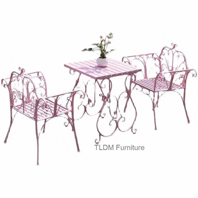 Modern PE Outdoor Patio Table and Chair Garden Set - Velvet Haven