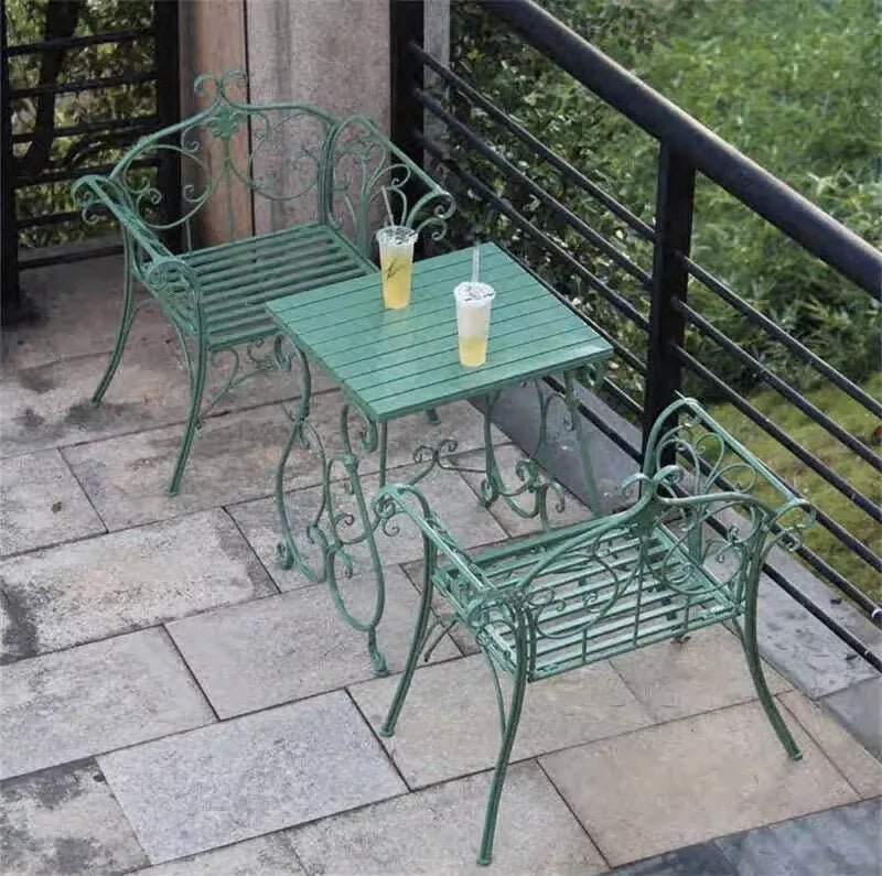 Modern PE Outdoor Patio Table and Chair Garden Set - Velvet Haven