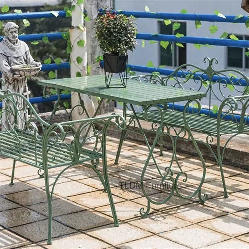 Modern PE Outdoor Patio Table and Chair Garden Set - Velvet Haven