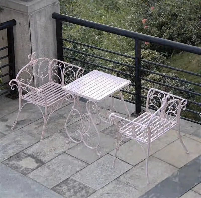 Modern PE Outdoor Patio Table and Chair Garden Set - Velvet Haven